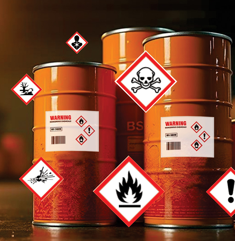chemical drum label